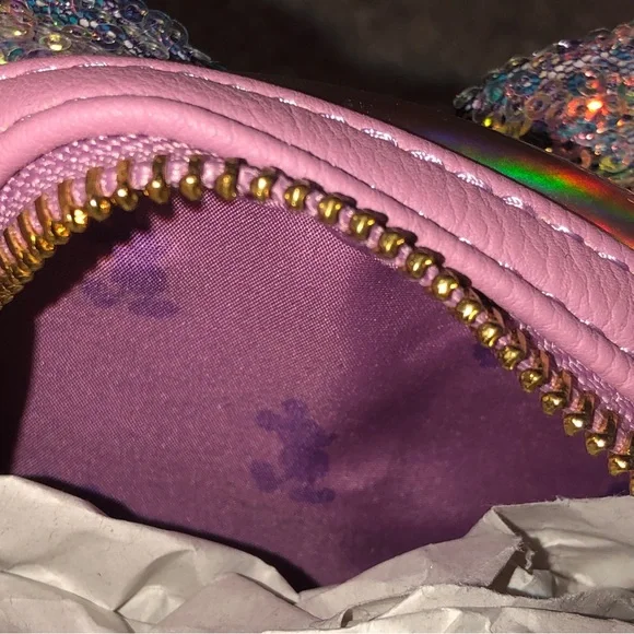 Loungefly Pink EARidescent Loungefly with Minnie Mouse Ears - Picture 8 of 13